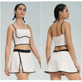 Yoga Shorts Set Women Seamless Yoga Set Fitness Clothing Scrunch Bum Gym Shorts Padded Tank Top Workout Vest