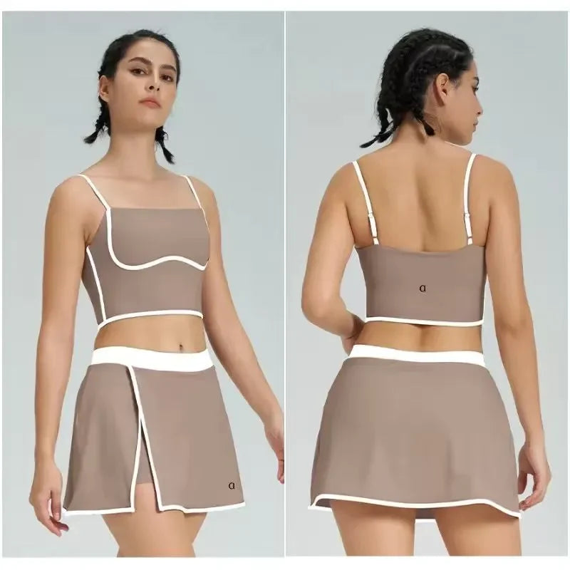 Yoga Shorts Set Women Seamless Yoga Set Fitness Clothing Scrunch Bum Gym Shorts Padded Tank Top Workout Vest
