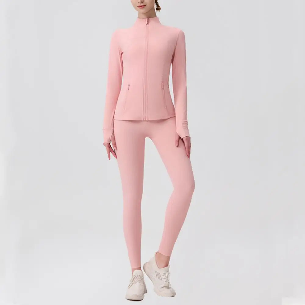 USA Oversea Warehouse Women's Yoga Set Yoga Sets for Women Gold Zipper Yoga Fitness Set Fitness & Yoga Wear Sports Fitness