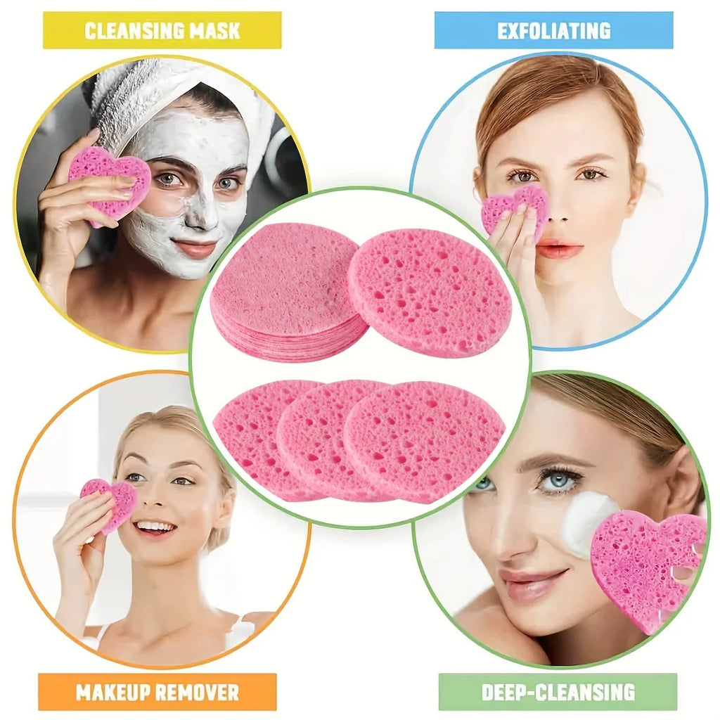 10/30pcs Compressed Facial Sponges SPA Face Cleaning Sponge Makeup Removal Exfoliating Pads for Cosmetologists Skin Massage Tool