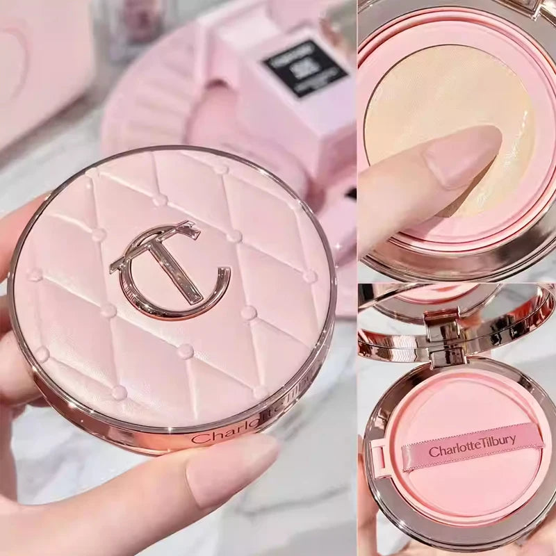Charlotte Tilbury CT Base Makeup Cushion By The Pillow Long-lasting Concealer Smooth Snug Light and Hydrating Foundation Cushion