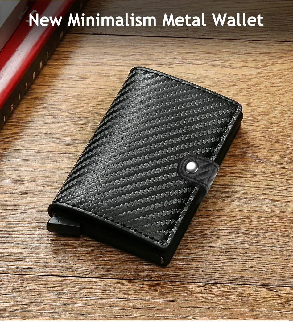 Rfid Credit Card Holder Men Wallets Luxury Small Smart Wallet Metal Business Mini Cardholder Case Women Minimalist Walet for Men