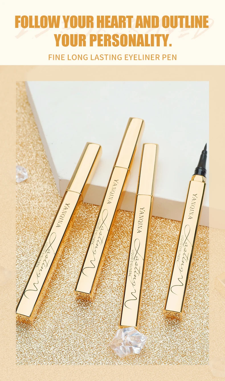 Quick-dry Eyeliner Pencil Makeup Long Lasting Smooth Matte Eye Liner Waterproof Anti Smudge Liquid Eyeliner Pen Eyes Cosmetics