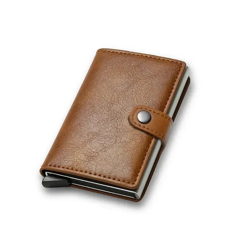 Rfid Credit Card Holder Men Wallets Luxury Small Smart Wallet Metal Business Mini Cardholder Case Women Minimalist Walet for Men