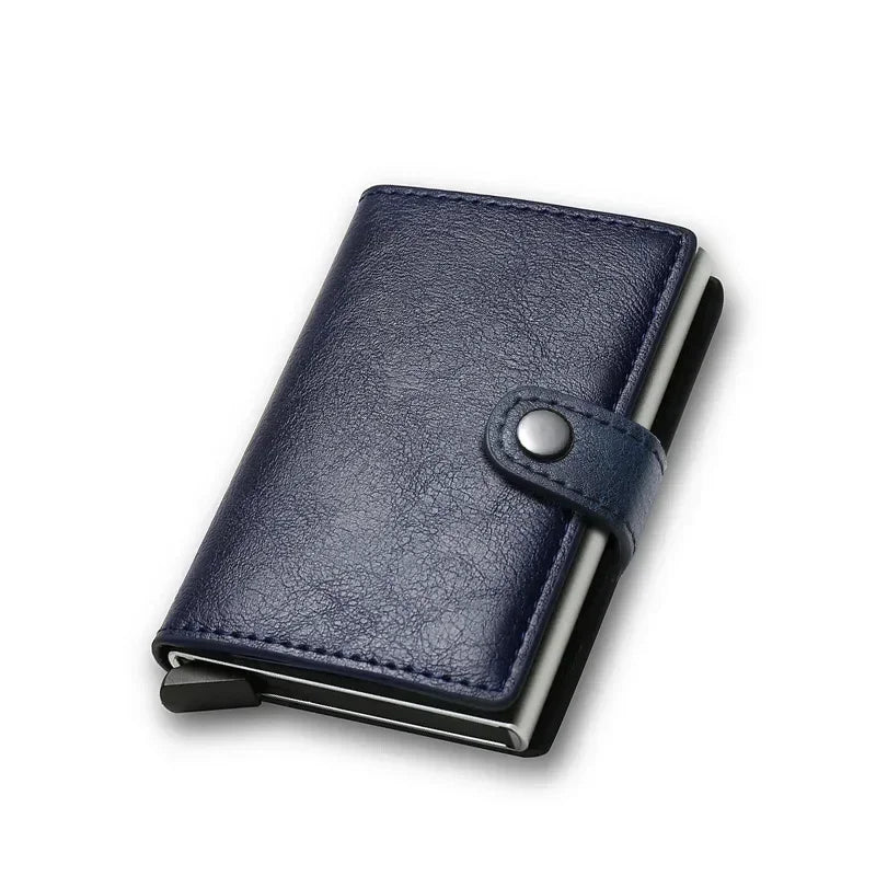 Rfid Credit Card Holder Men Wallets Luxury Small Smart Wallet Metal Business Mini Cardholder Case Women Minimalist Walet for Men