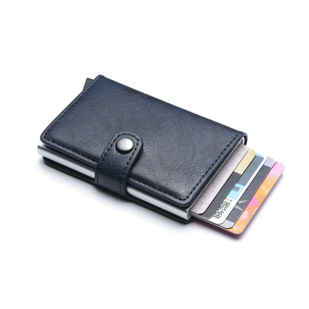 Rfid Credit Card Holder Men Wallets Luxury Small Smart Wallet Metal Business Mini Cardholder Case Women Minimalist Walet for Men