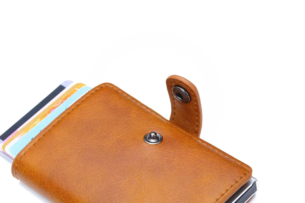 Rfid Credit Card Holder Men Wallets Luxury Small Smart Wallet Metal Business Mini Cardholder Case Women Minimalist Walet for Men
