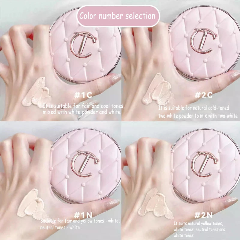 Charlotte Tilbury CT Base Makeup Cushion By The Pillow Long-lasting Concealer Smooth Snug Light and Hydrating Foundation Cushion