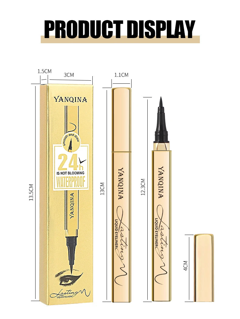 Quick-dry Eyeliner Pencil Makeup Long Lasting Smooth Matte Eye Liner Waterproof Anti Smudge Liquid Eyeliner Pen Eyes Cosmetics