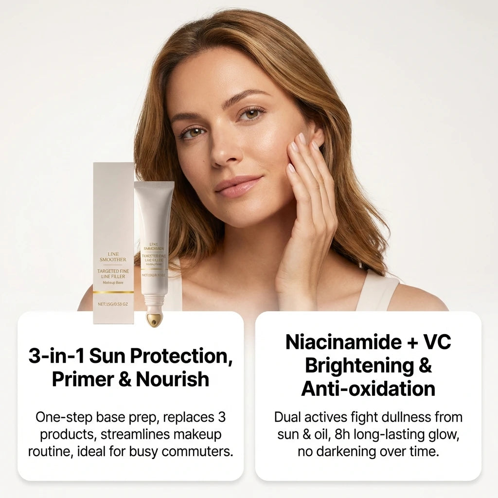 Line Smoother Hydrating Primer for Makeup Even Tone Lightweight & Non-sticky Invisible Pores Antioxidant Makeup Base Moisturizer