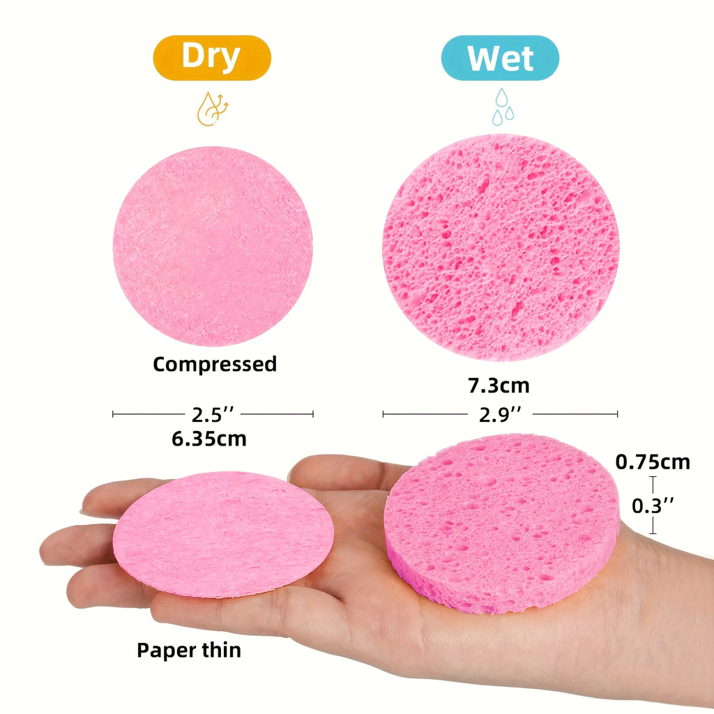 10/30pcs Compressed Facial Sponges SPA Face Cleaning Sponge Makeup Removal Exfoliating Pads for Cosmetologists Skin Massage Tool