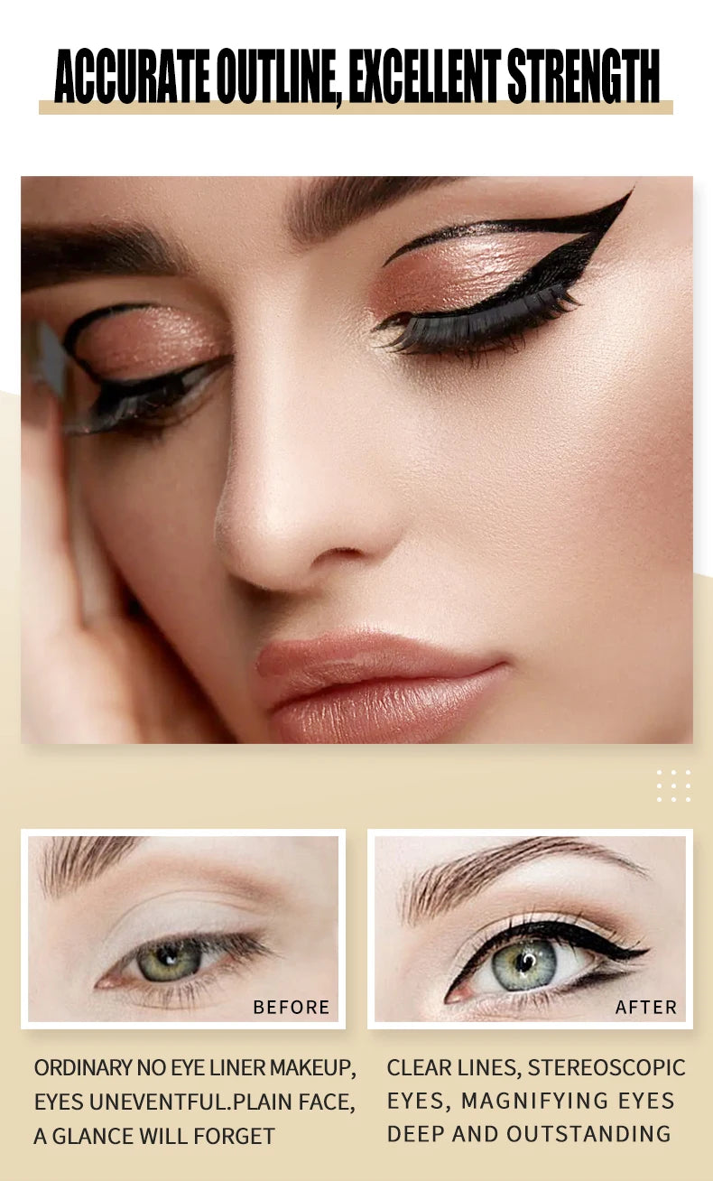 Quick-dry Eyeliner Pencil Makeup Long Lasting Smooth Matte Eye Liner Waterproof Anti Smudge Liquid Eyeliner Pen Eyes Cosmetics