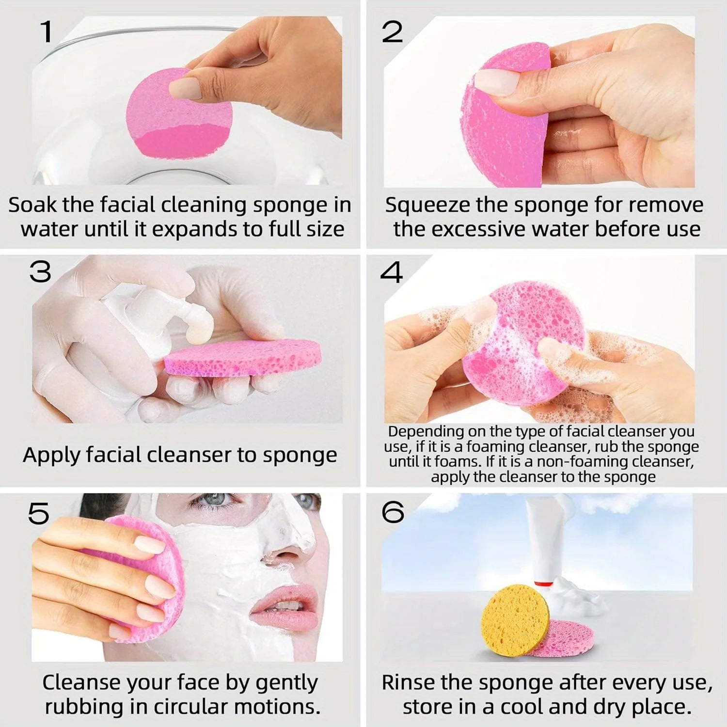 10/30pcs Compressed Facial Sponges SPA Face Cleaning Sponge Makeup Removal Exfoliating Pads for Cosmetologists Skin Massage Tool