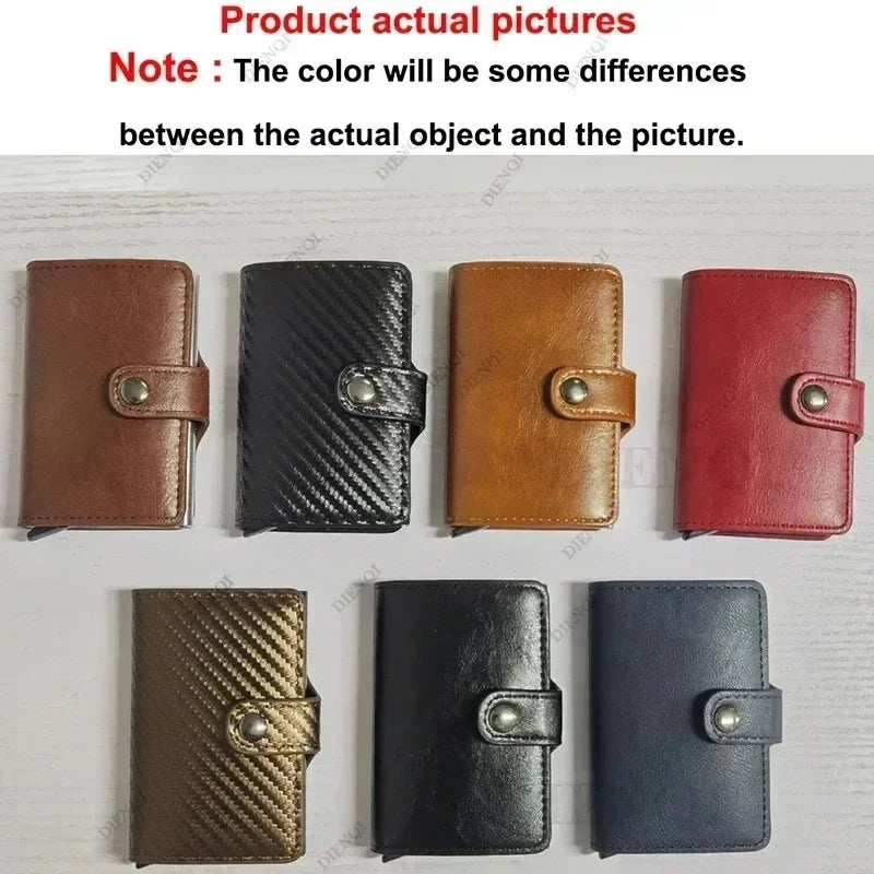 Rfid Credit Card Holder Men Wallets Luxury Small Smart Wallet Metal Business Mini Cardholder Case Women Minimalist Walet for Men