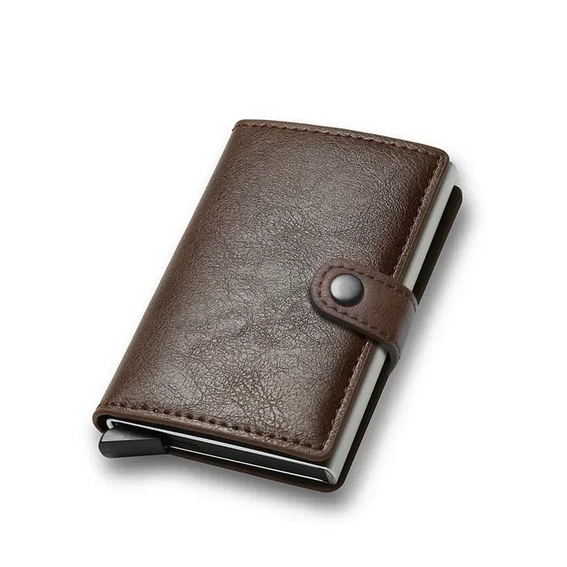 Rfid Credit Card Holder Men Wallets Luxury Small Smart Wallet Metal Business Mini Cardholder Case Women Minimalist Walet for Men